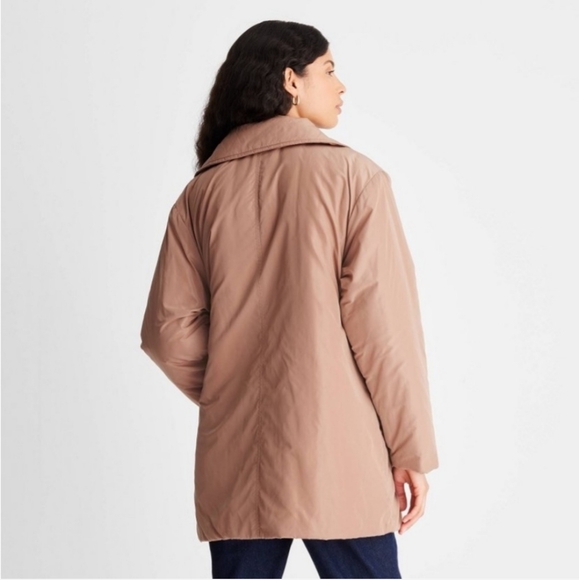 Future Collective Women's Notched Lapel Double Breasted Puffer ~ Reese Blutstein - Picture 4 of 13